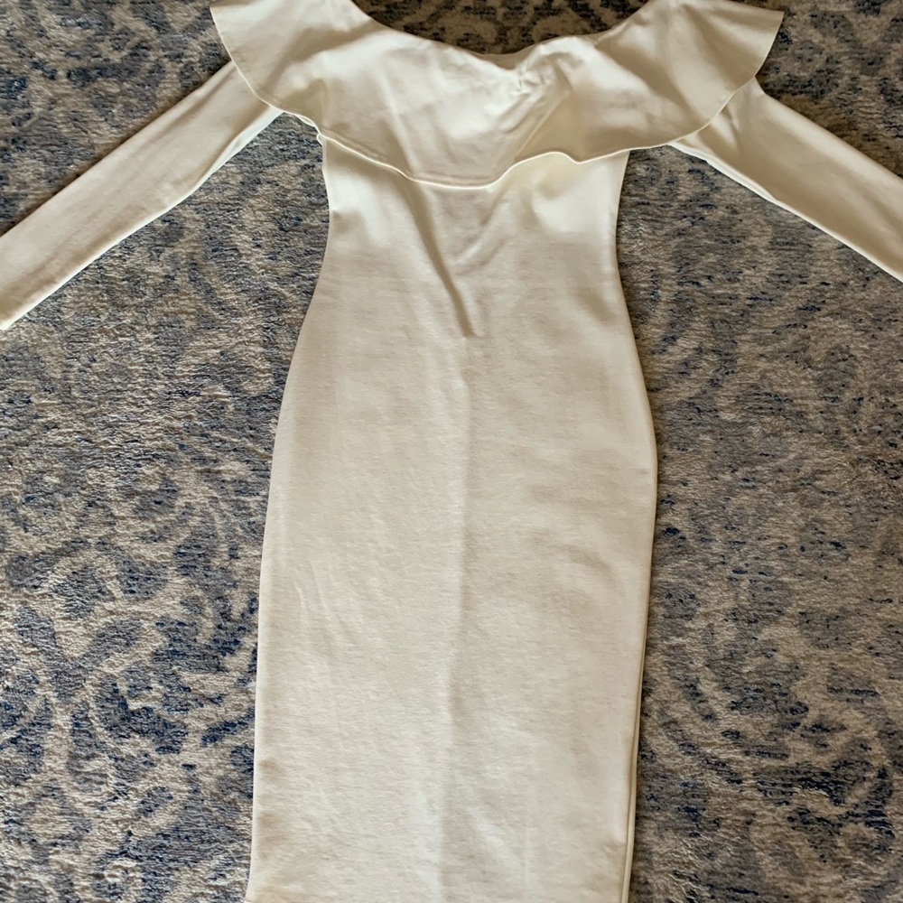 Off the shoulders white dress